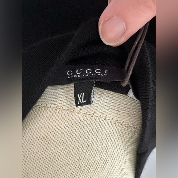 NWT Gucci XL Cashmere fine rib black turtleneck sweater - Picture 12 of 16